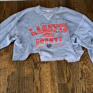 First of a Kind cropped sweatshirt